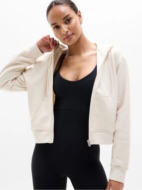 NEW - Athleta Forever Fleece Full Zip Sweatshirt size Small